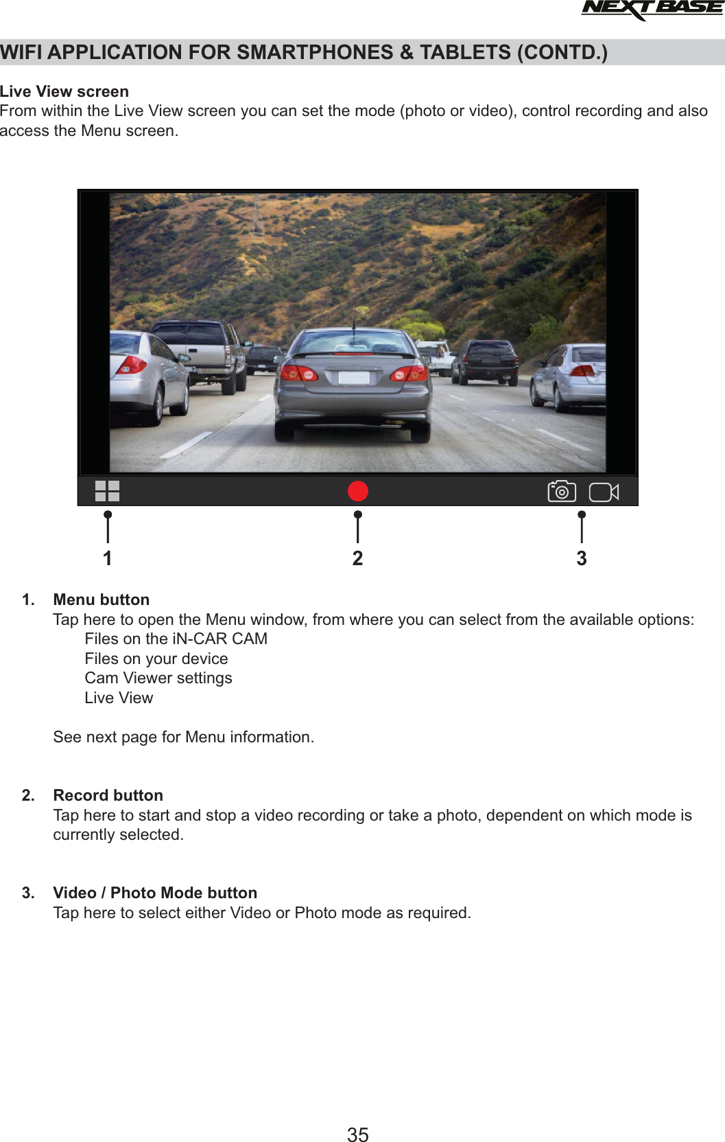 Page 35 of Portable Multimedia NBDVR312GW Dashcam User Manual NBDVR312GW   Instruction Manual  English 