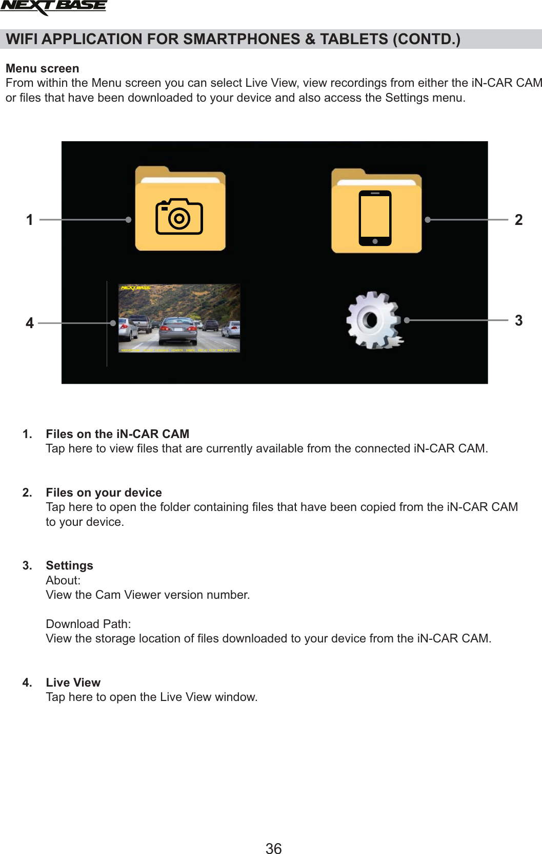 Page 36 of Portable Multimedia NBDVR312GW Dashcam User Manual NBDVR312GW   Instruction Manual  English 