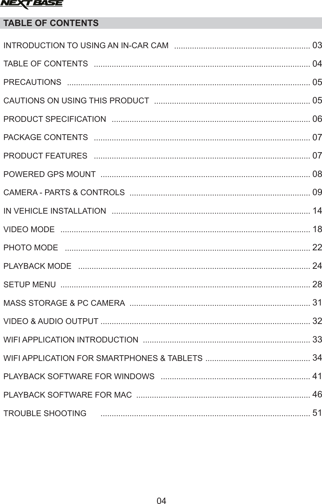 Page 4 of Portable Multimedia NBDVR312GW Dashcam User Manual NBDVR312GW   Instruction Manual  English 