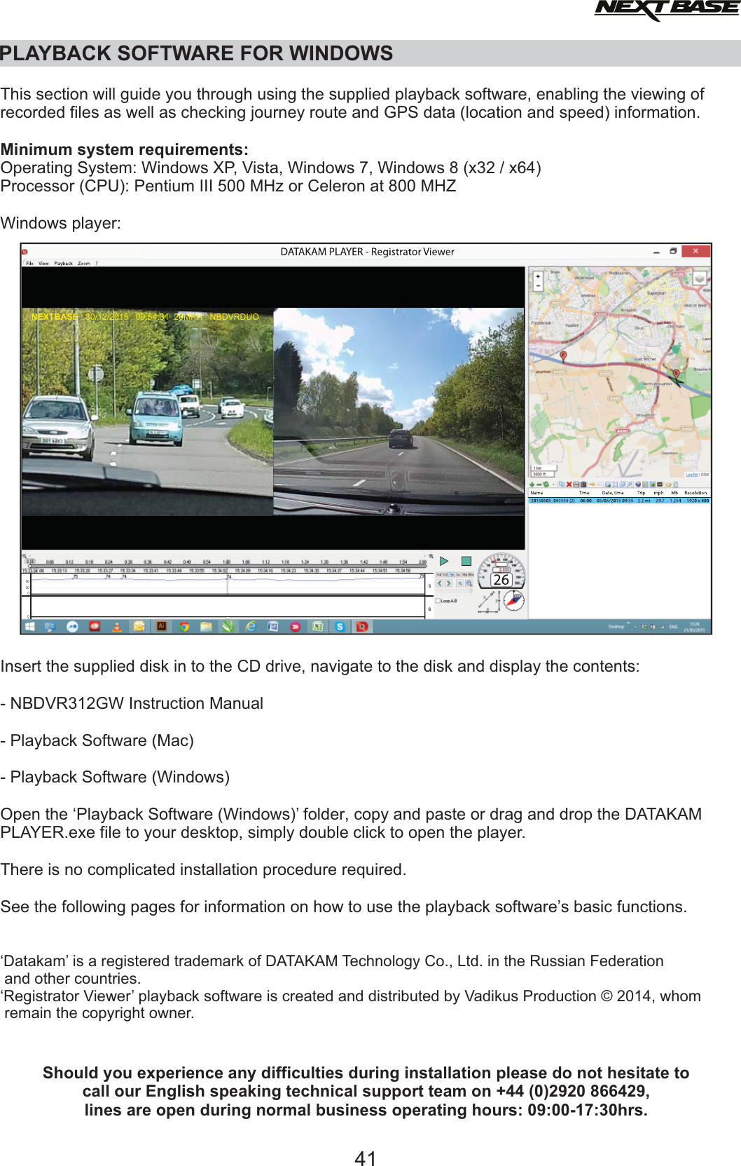 Page 41 of Portable Multimedia NBDVR312GW Dashcam User Manual NBDVR312GW   Instruction Manual  English 