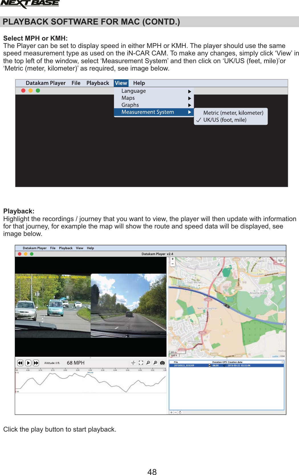Page 48 of Portable Multimedia NBDVR312GW Dashcam User Manual NBDVR312GW   Instruction Manual  English 