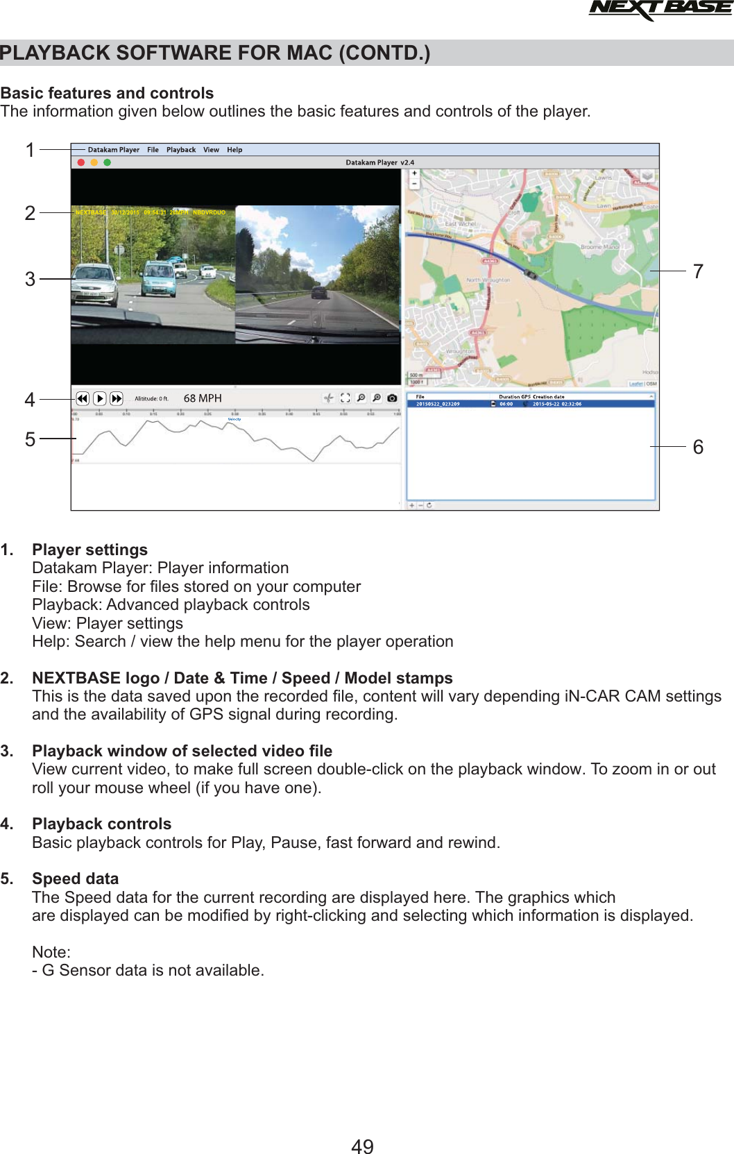Page 49 of Portable Multimedia NBDVR312GW Dashcam User Manual NBDVR312GW   Instruction Manual  English 
