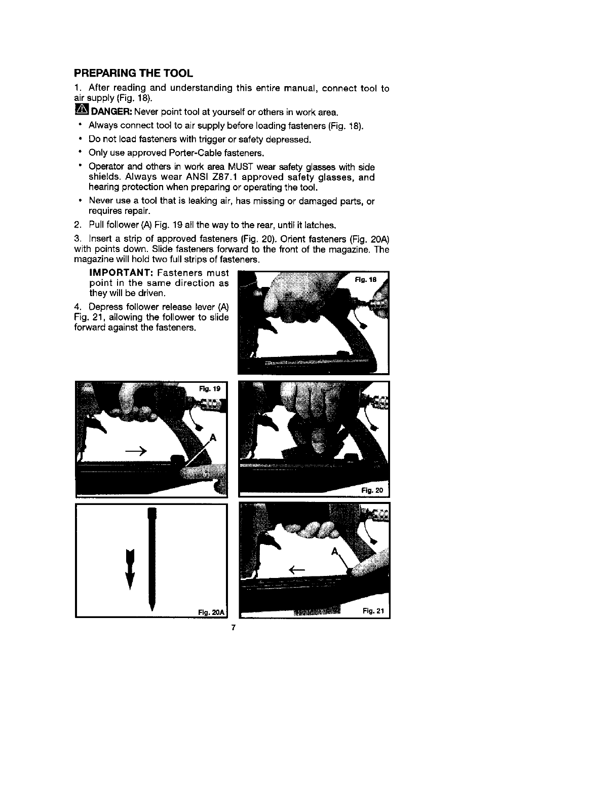 Porter Cable FN250B User Manual FINISH NAILER Manuals And Guides L0312138