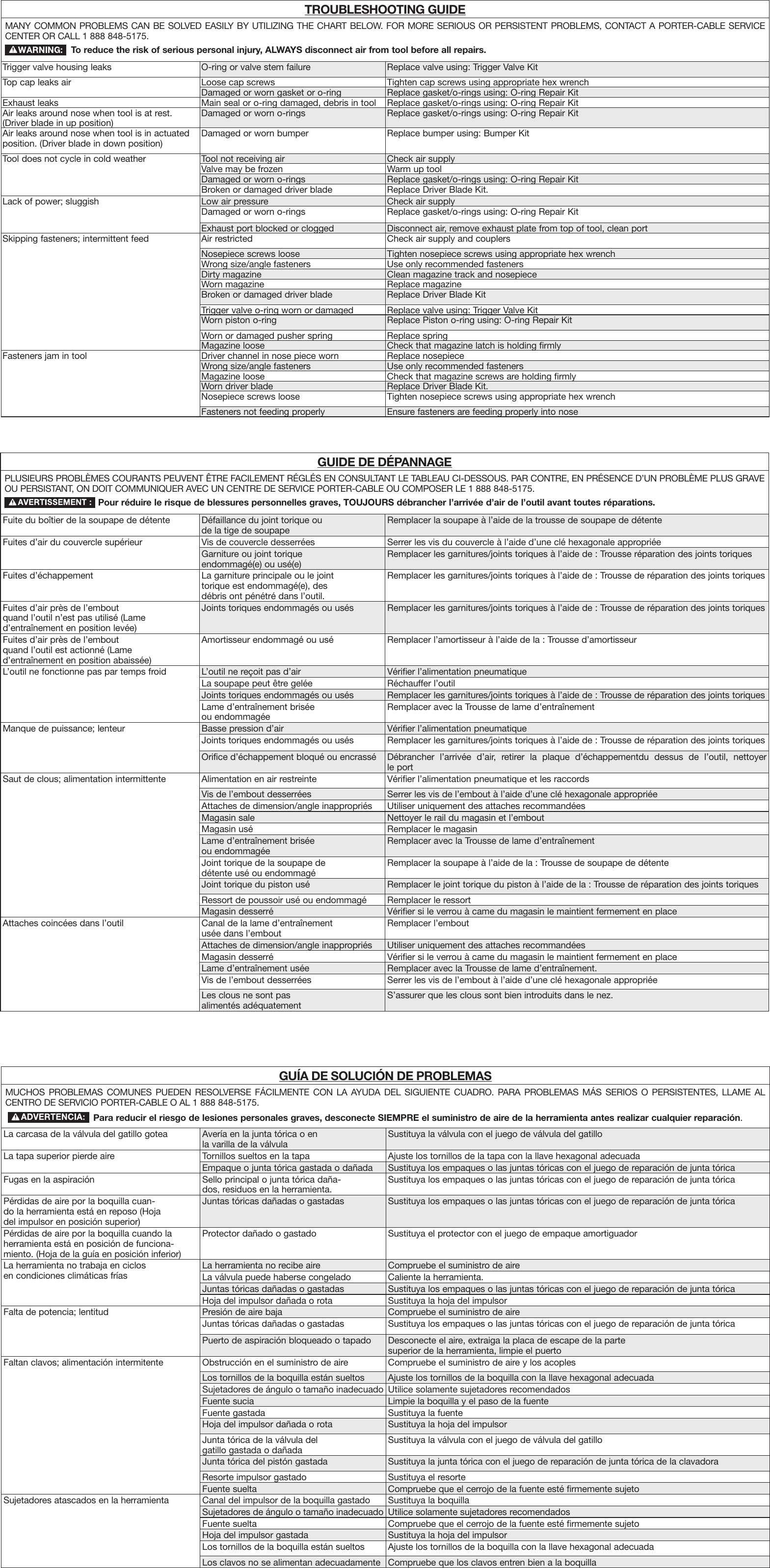 Page 7 of 7 - Porter-Cable Porter-Cable-Bn200B-Users-Manual-  Porter-cable-bn200b-users-manual