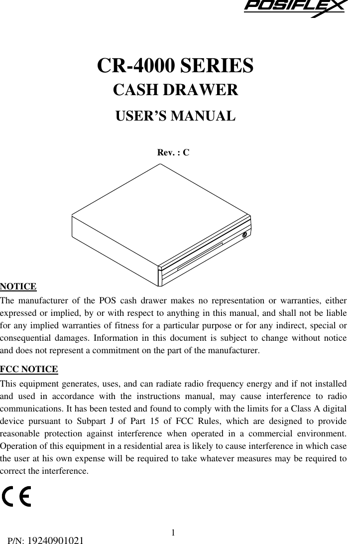 Posiflex Business Machines Cr 4000 Users Manual