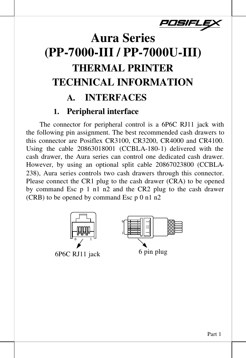 Page 1 of 7 - Posiflex-Business-Machines Posiflex-Business-Machines-Printer-Aura-Series-Thermal-Printer-Users-Manual- Filesrv\prod\PP7KIII-7KUIII Technical Information.prn  Posiflex-business-machines-printer-aura-series-thermal-printer-users-manual