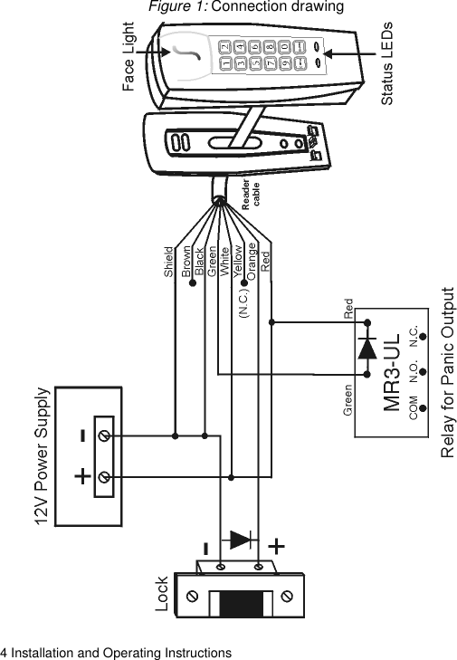 4 Installation and Operating InstructionsFigure 1: Connection drawing