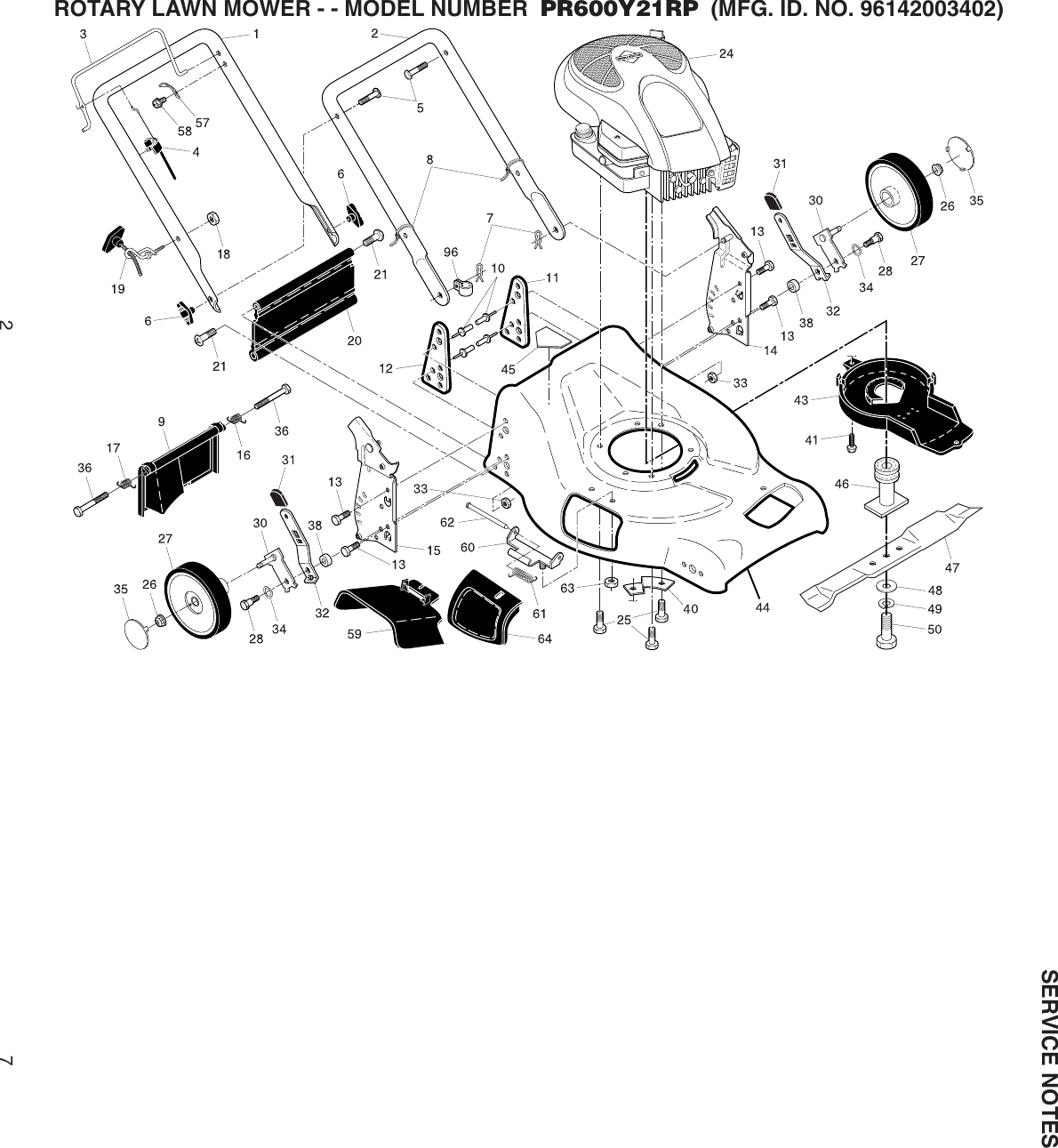 Page 2 of 8 - Poulan-Pro Poulan-Pro-Lawn-Mower-Accessory-Pr600Y21Rp-Users-Manual- IPL, PR600Y21RP, 2007-11, LAWN MOWERS  Poulan-pro-lawn-mower-accessory-pr600y21rp-users-manual