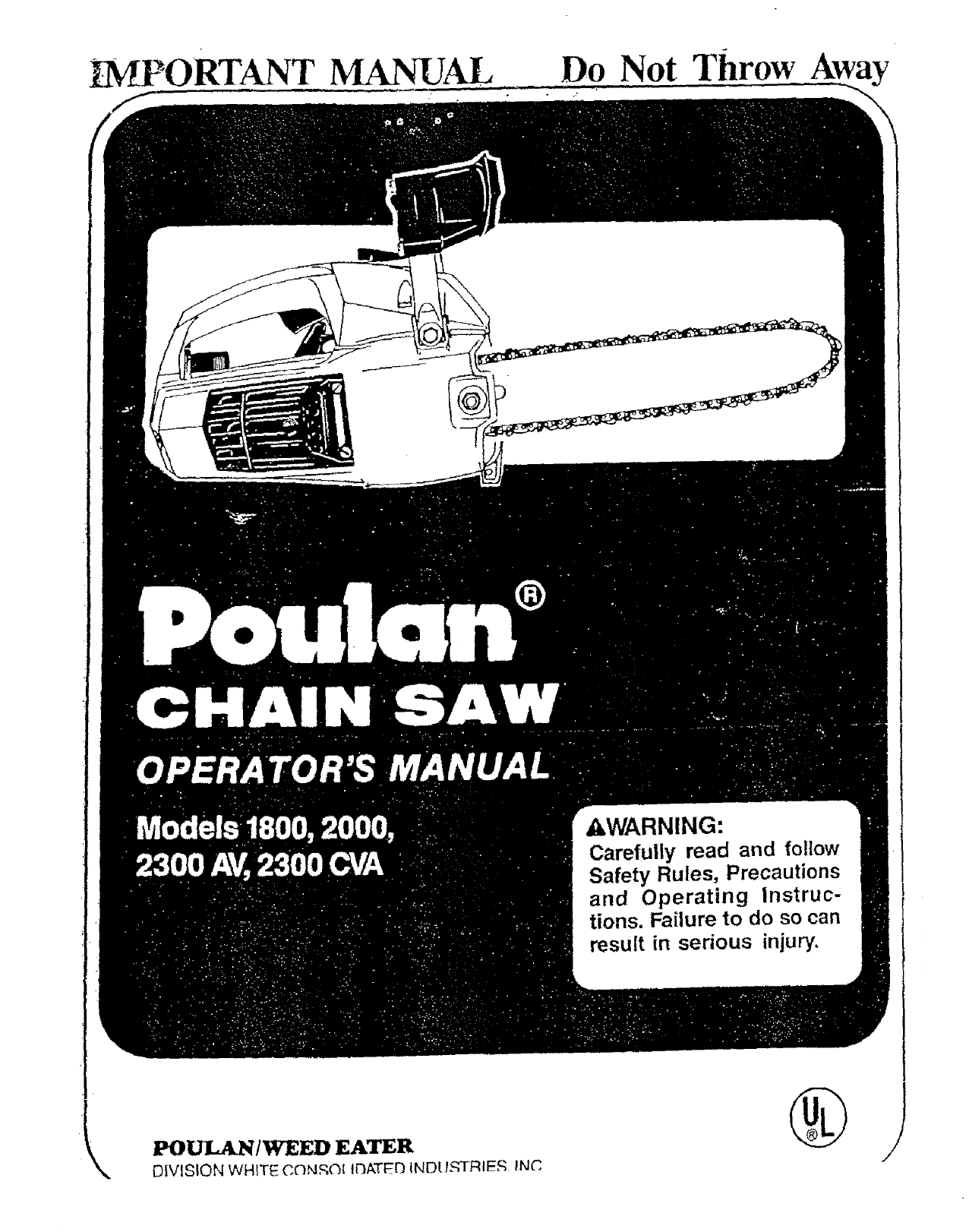 Poulan Spark Plug Chart