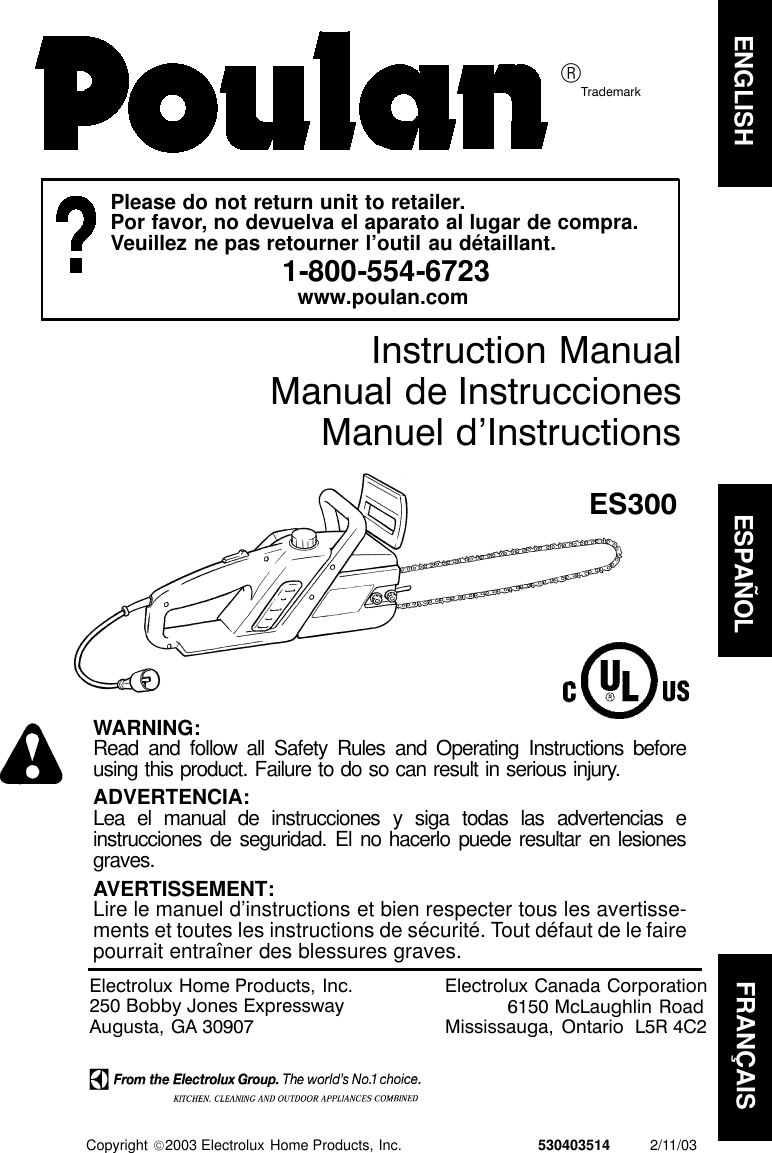 poulan-es300-2003-02-owners-manual-om-es300-02-chain-saws