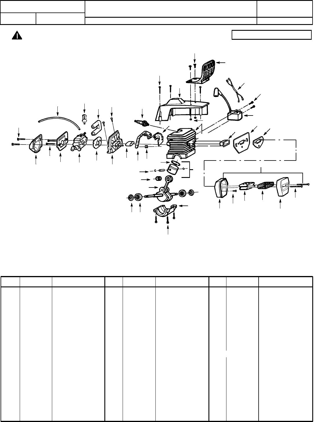 Poulan P2500 Parts Manual IPL, 2200, 2500, 2600, 2750, 2900, 3050, 1995