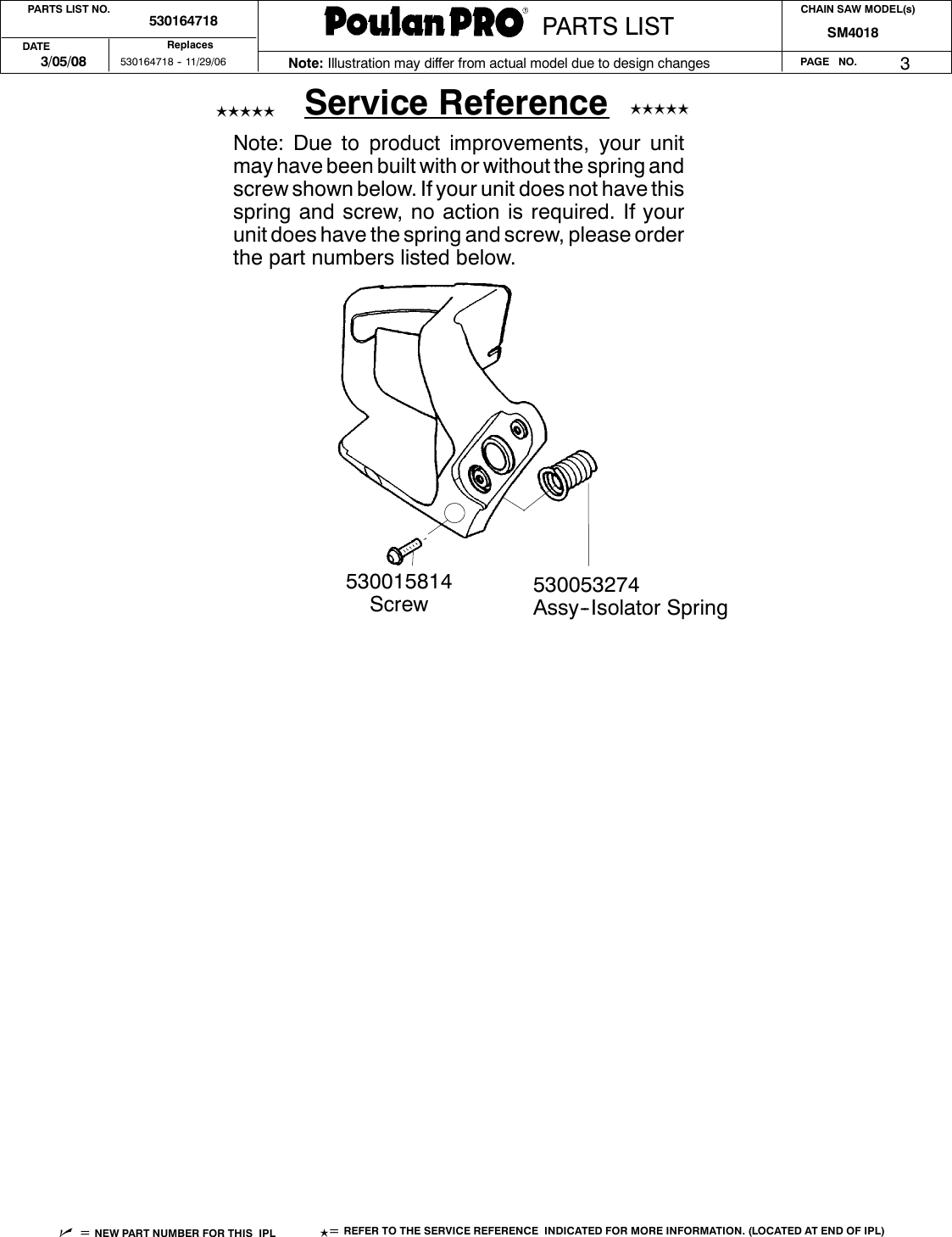 Page 3 of 3 - Poulan Poulan-P4018Wt-Parts-Manual- IPL, SM4018, 2008-03, CHAIN SAWS  Poulan-p4018wt-parts-manual