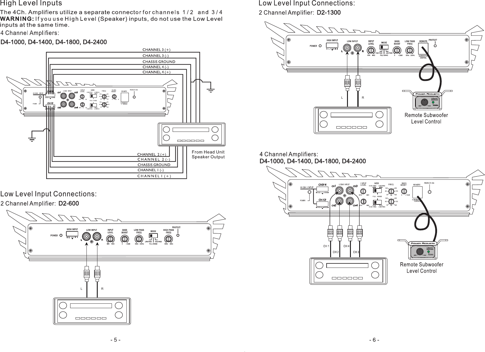 Page 4 of 6 - Power-Acoustik Power-Acoustik-Power-Acoustik-Electronics-Car-Amplifier-D2-1300-Users-Manual- MA35C Mosfet Amps OM  Power-acoustik-power-acoustik-electronics-car-amplifier-d2-1300-users-manual