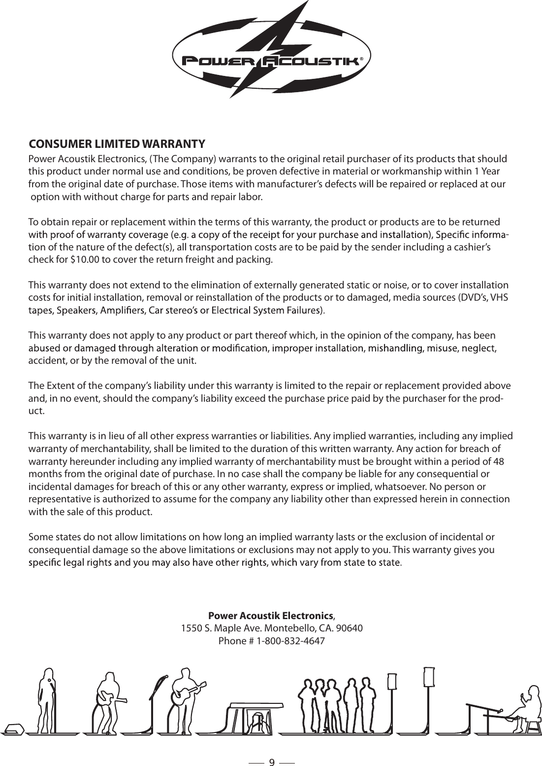 Page 11 of 12 - Power-Acoustik Power-Acoustik-Power-Acoustik-Electronics-Dj-Equipment-Power-Acoustik-Users-Manual- 1  Power-acoustik-power-acoustik-electronics-dj-equipment-power-acoustik-users-manual
