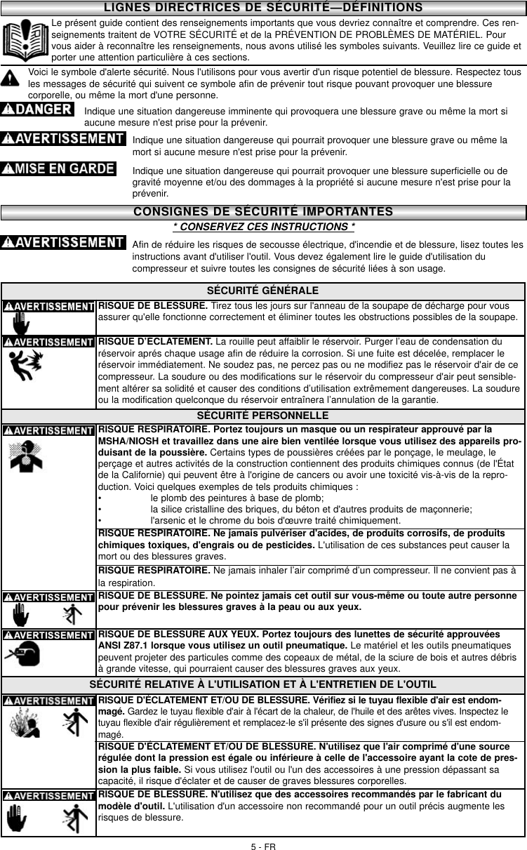 Page 5 of 12 - Powermate Powermate-Ft10-Users-Manual- 200-2730-A  Powermate-ft10-users-manual