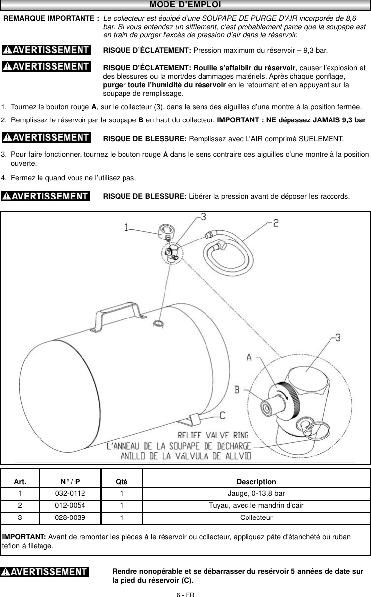 Page 6 of 12 - Powermate Powermate-Ft10-Users-Manual- 200-2730-A  Powermate-ft10-users-manual