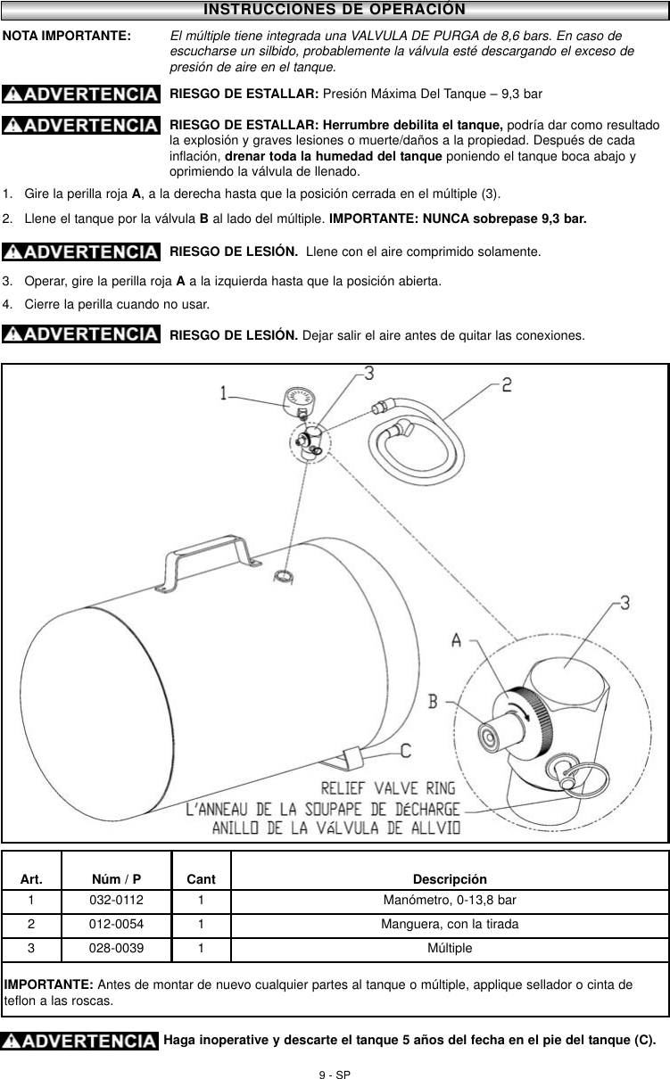 Page 9 of 12 - Powermate Powermate-Ft10-Users-Manual- 200-2730-A  Powermate-ft10-users-manual