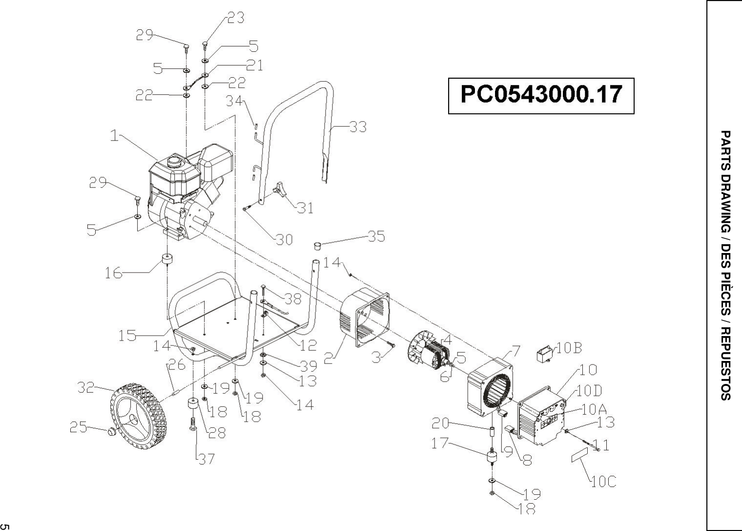 Powermate Pc0543000 17 Parts List PC0543000.17