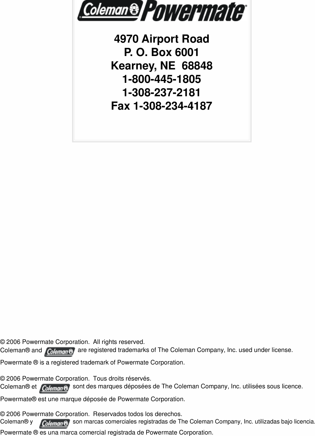 Page 12 of 12 - Powermate Powermate-Pm0435001-Users-Manual- 0064505.qxp  Powermate-pm0435001-users-manual