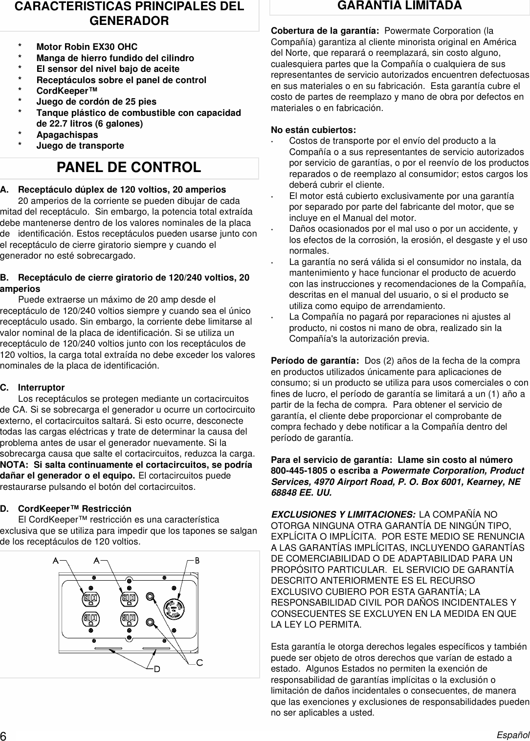 Page 6 of 12 - Powermate Powermate-Pm0435001-Users-Manual- 0064505.qxp  Powermate-pm0435001-users-manual