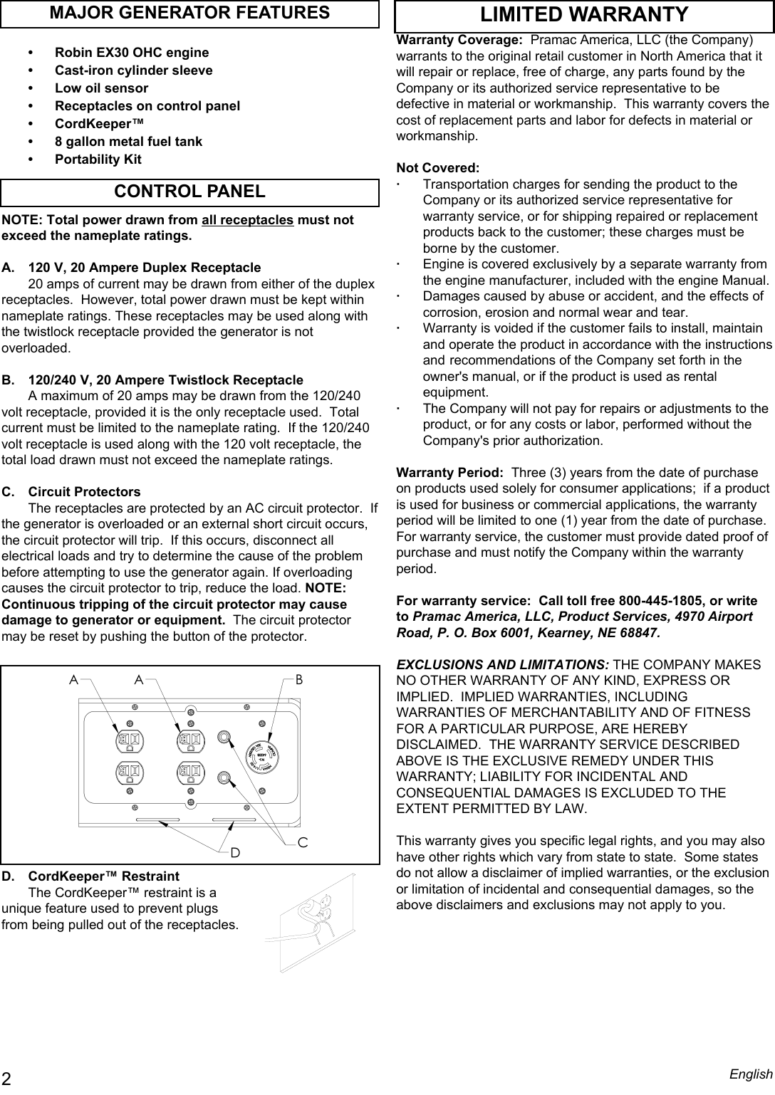 Page 2 of 12 - Powermate Powermate-Pm0435005-01-Users-Manual- 0069949.qxp  Powermate-pm0435005-01-users-manual