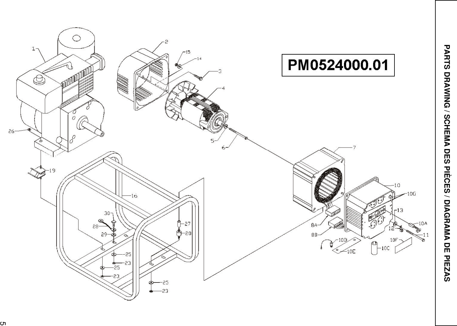 Page 1 of 2 - Powermate Powermate-Pm0524000-01-Parts-List- PM0524000.01  Powermate-pm0524000-01-parts-list