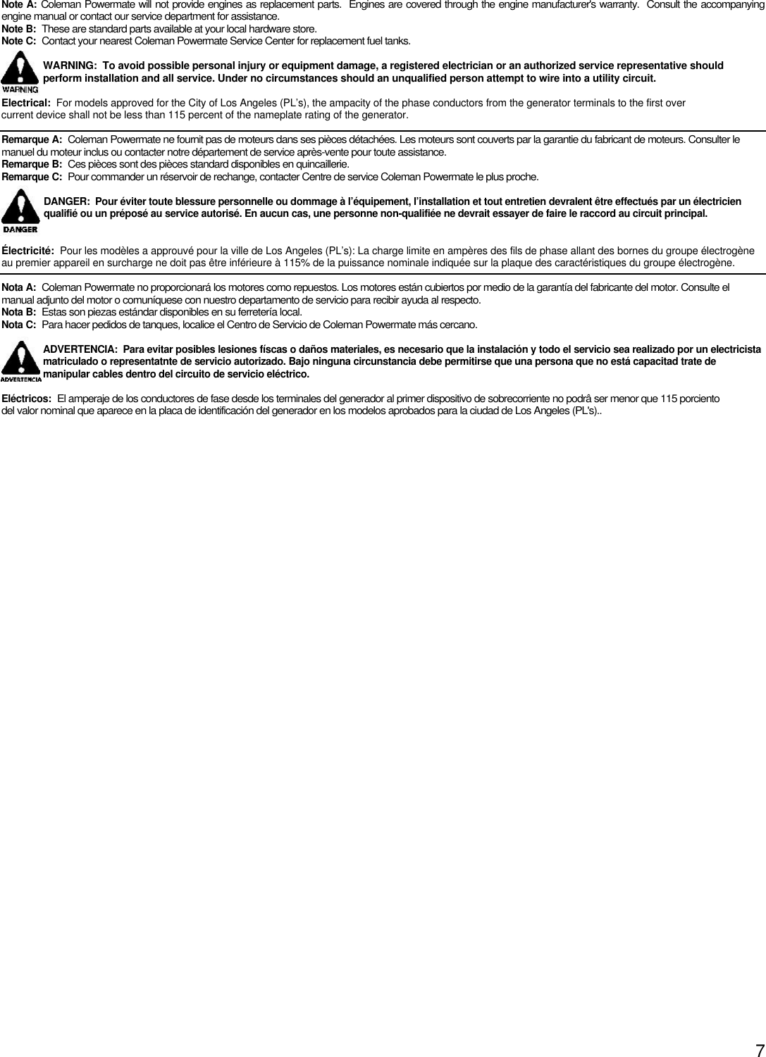 Page 7 of 8 - Powermate Powermate-Pm0525312-18-Users-Manual- PM0525312.18 Powermate-pm0525312-18-users-manual