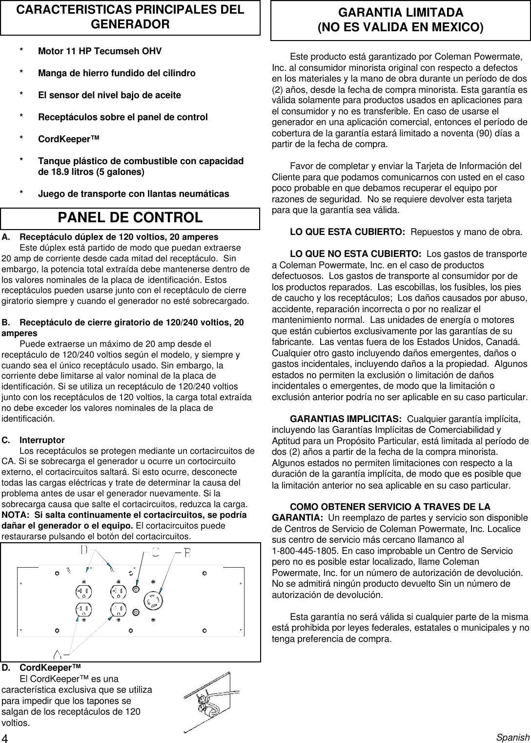 Page 4 of 8 - Powermate Powermate-Pm0525500-Users-Manual- PM0525500  Powermate-pm0525500-users-manual