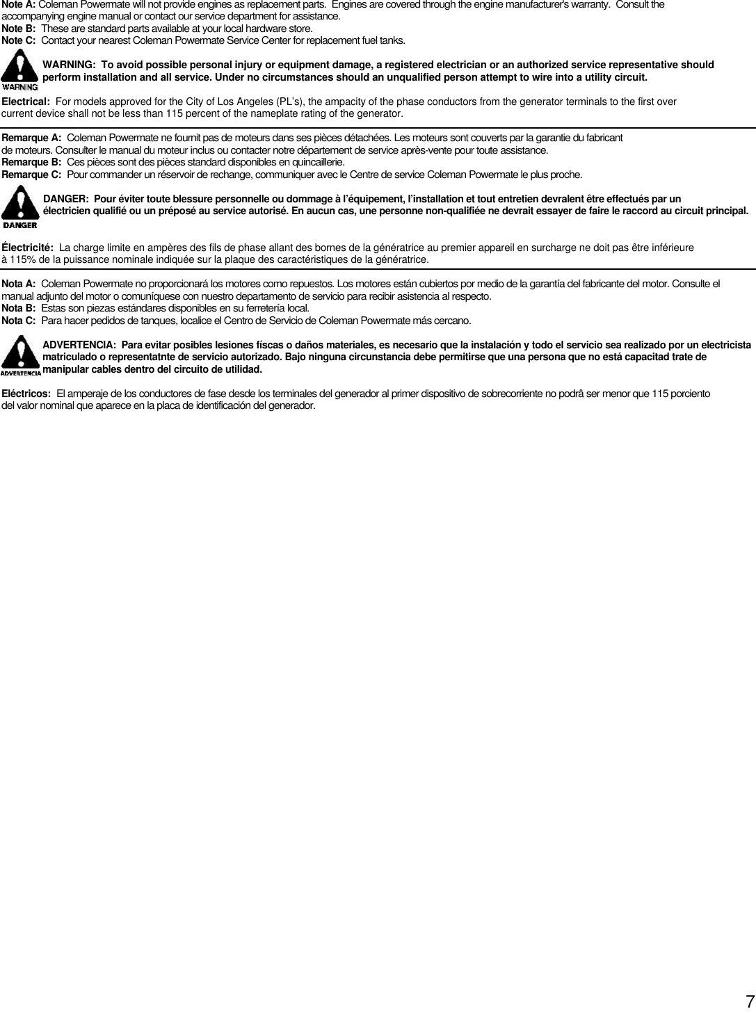 Page 7 of 8 - Powermate Powermate-Pm0525500-Users-Manual- PM0525500  Powermate-pm0525500-users-manual