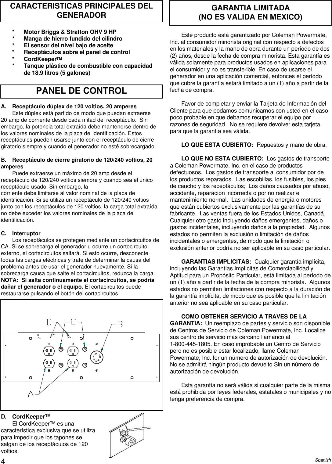 Page 4 of 8 - Powermate Powermate-Pm0535202-04-Users-Manual- 0061778  Powermate-pm0535202-04-users-manual