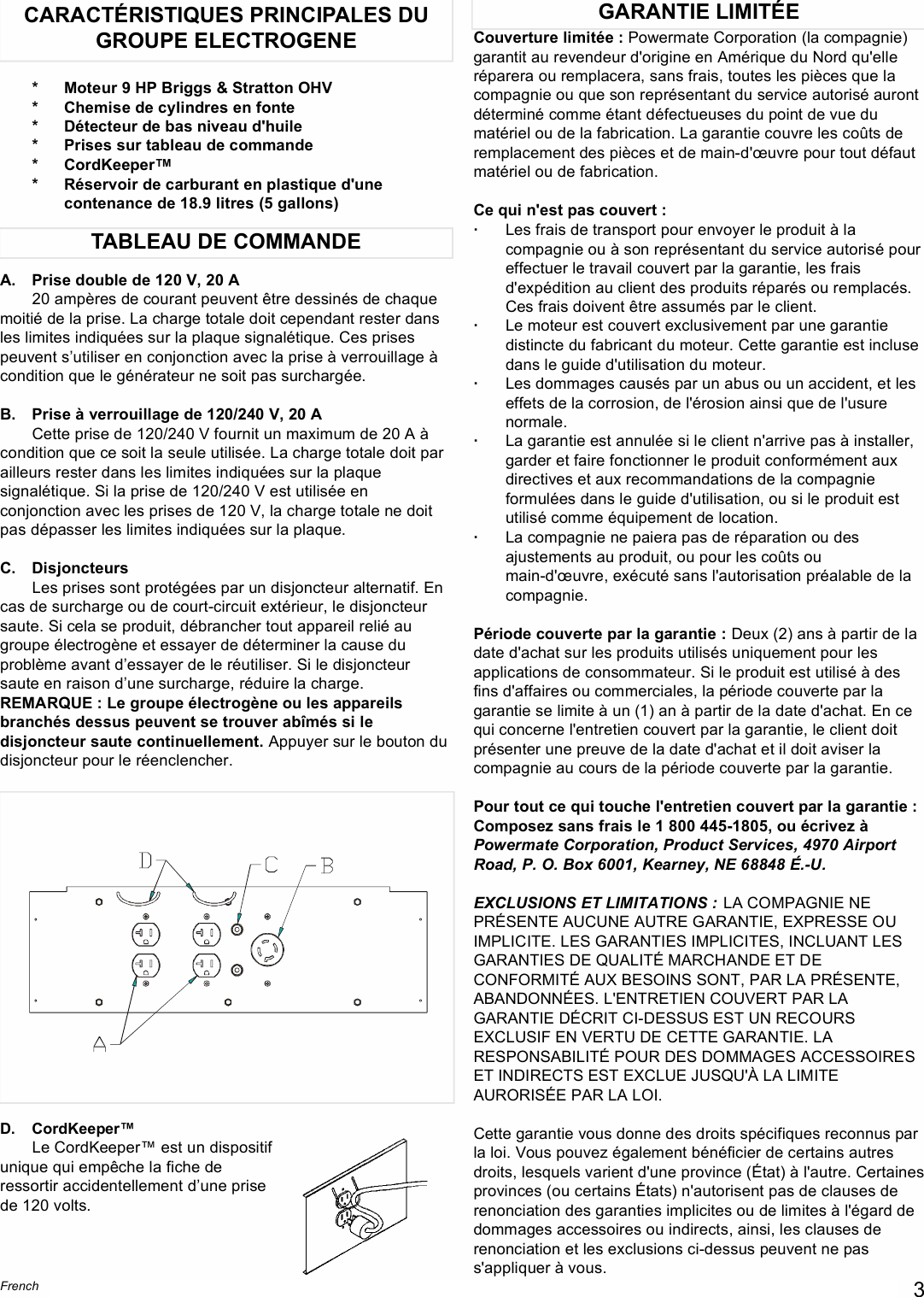 Page 3 of 8 - Powermate Powermate-Pma535202-Users-Manual- 0063130.qxp  Powermate-pma535202-users-manual