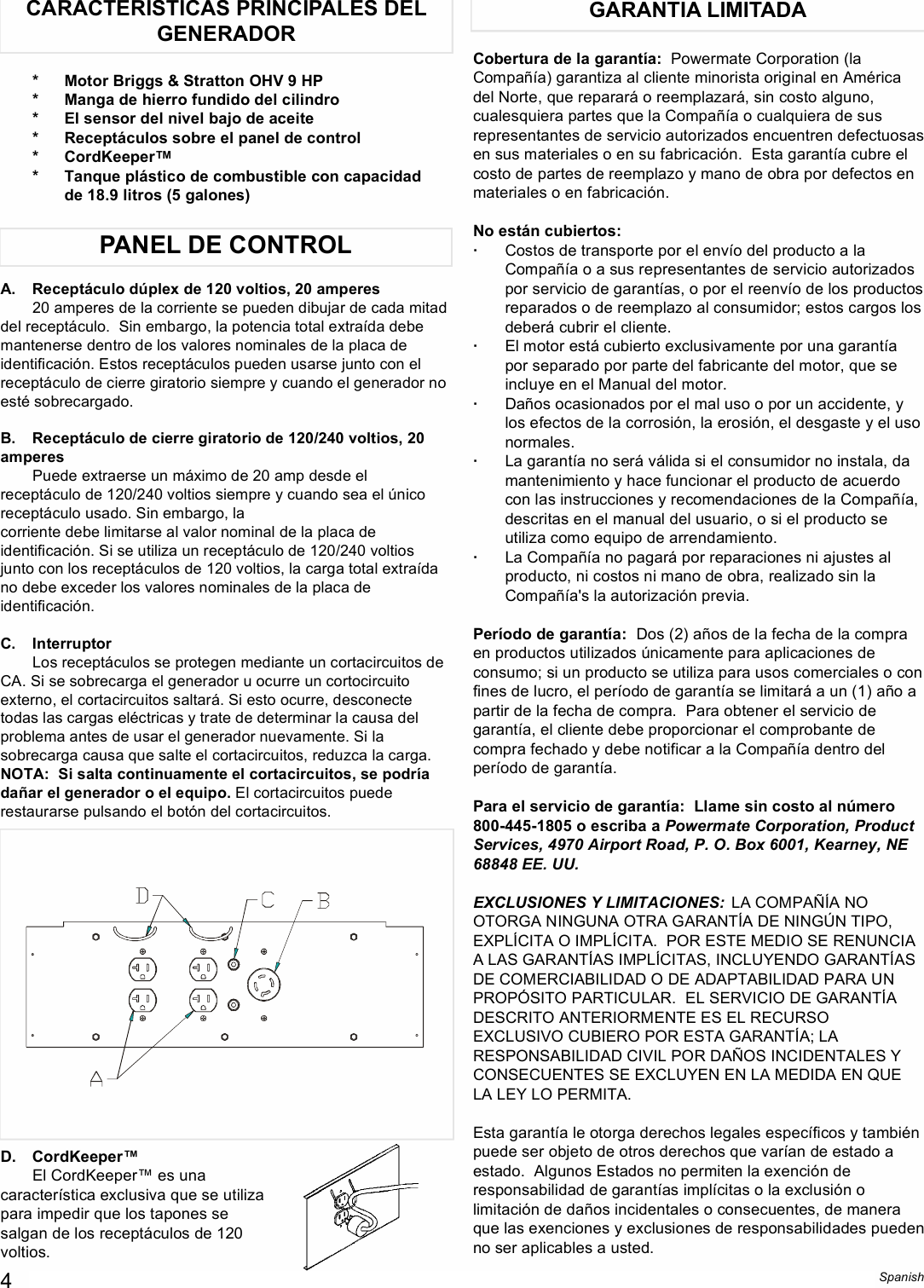 Page 4 of 8 - Powermate Powermate-Pma535202-Users-Manual- 0063130.qxp  Powermate-pma535202-users-manual