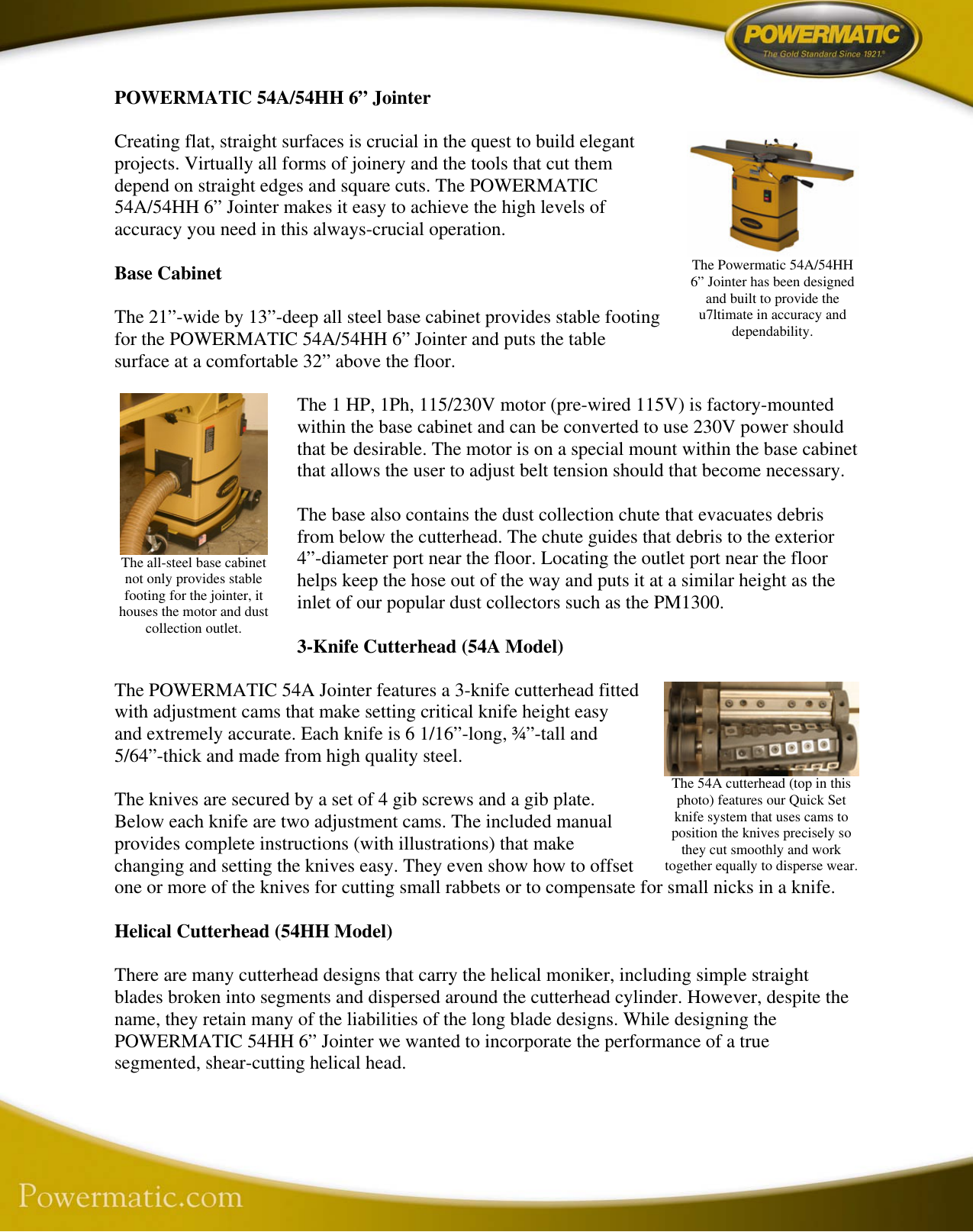 Powermatic 54A Users Manual