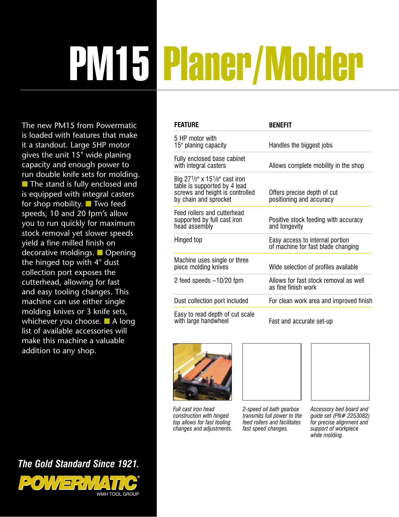 Page 2 of 6 - Powermatic Powermatic-Pm15-Users-Manual- PM15SPEC6panel  Powermatic-pm15-users-manual