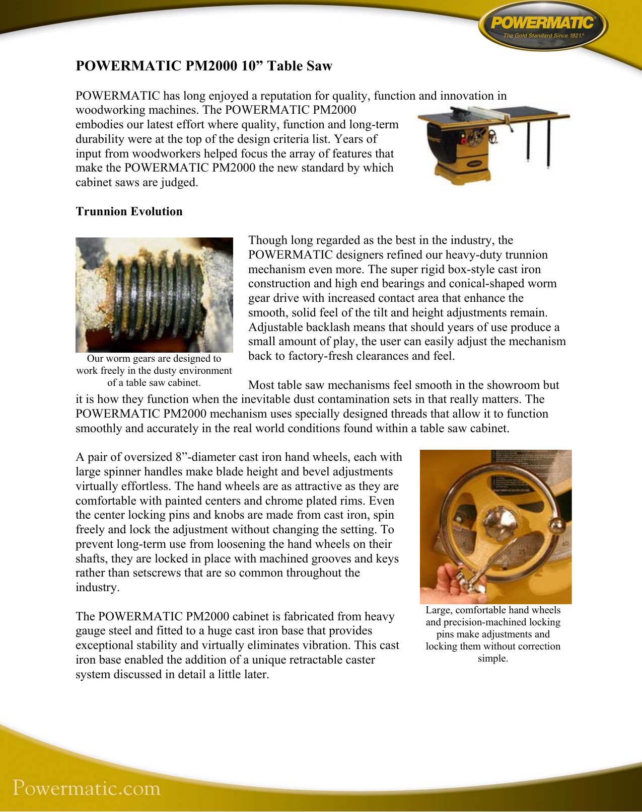 Page 1 of 9 - Powermatic Powermatic-Pm2000-Users-Manual- Powermatic-pm2000-users-manual