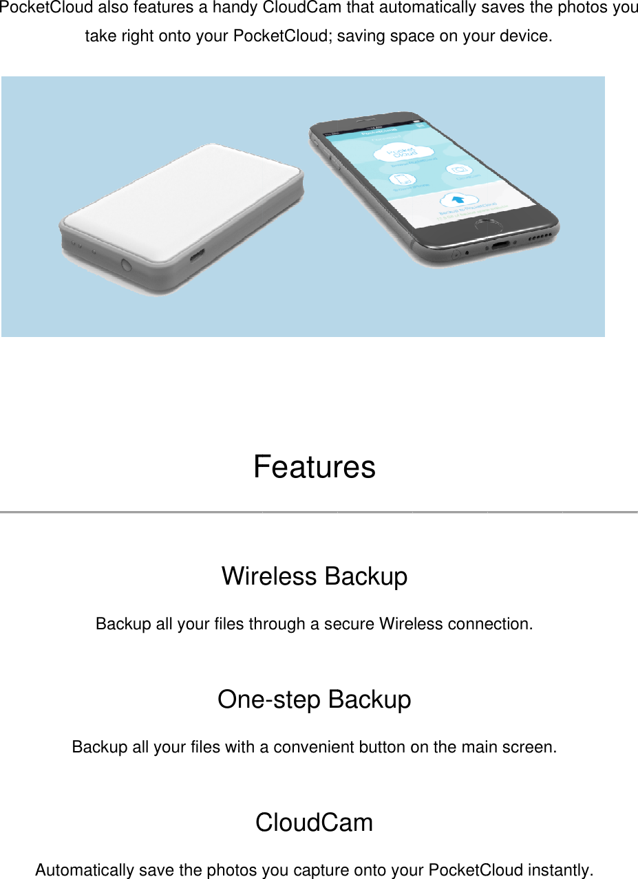 Page 2 of Powerstick com POCKETCLOUDV1 PocketCloud User Manual 