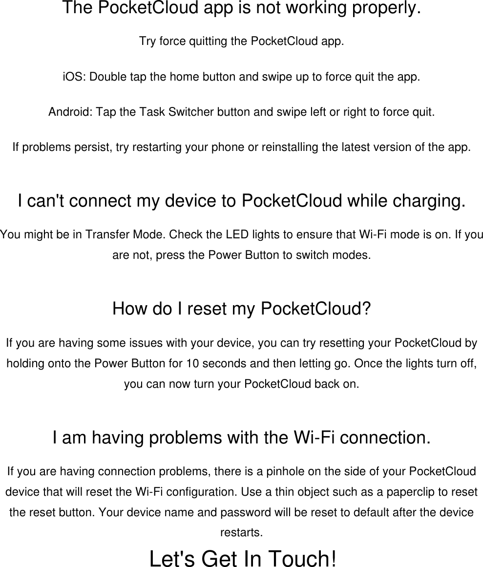 Page 8 of Powerstick com POCKETCLOUDV1 PocketCloud User Manual 