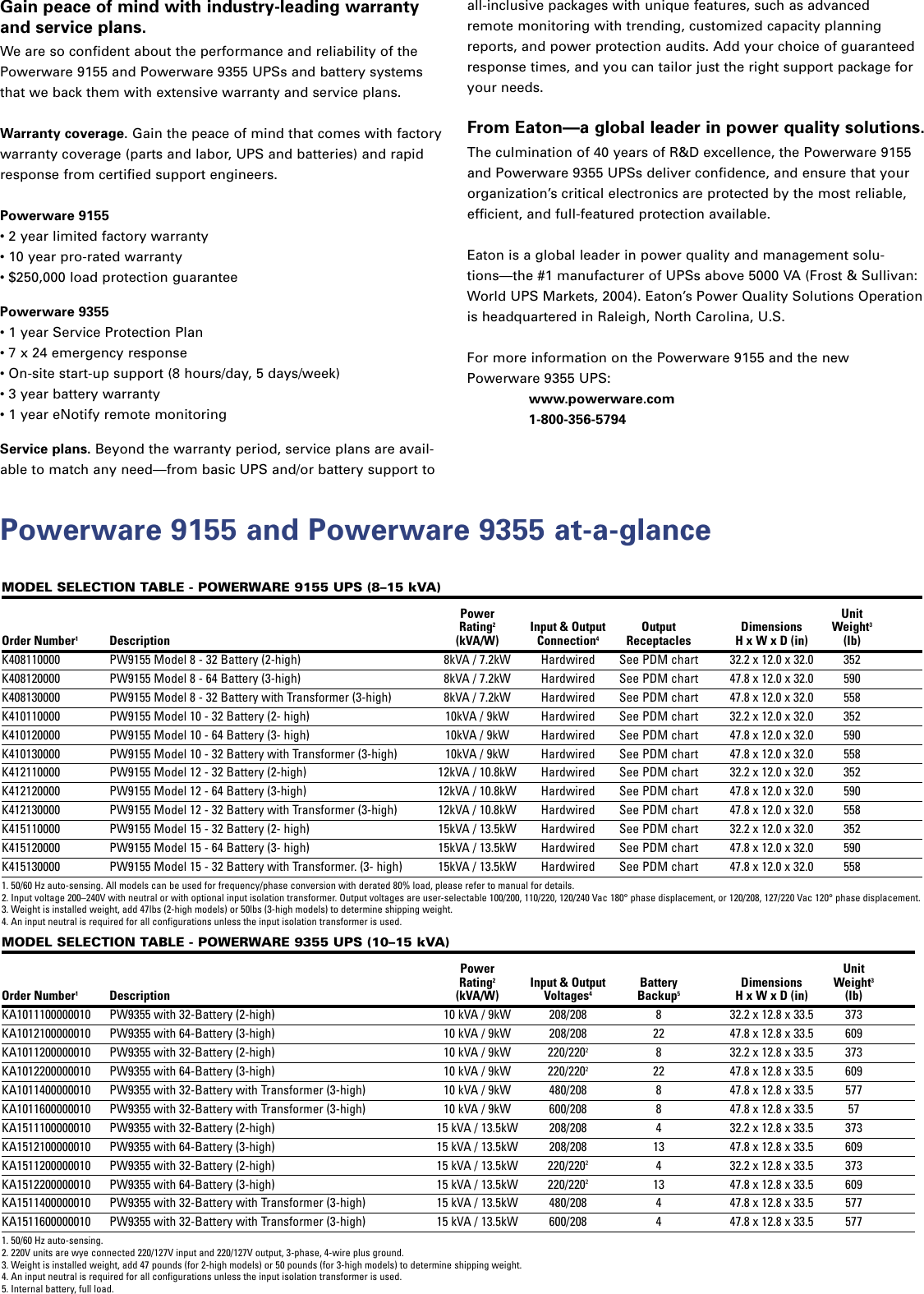 Page 6 of 10 - Powerware Powerware-9355-Users-Manual- 9155/9355FXA  Powerware-9355-users-manual