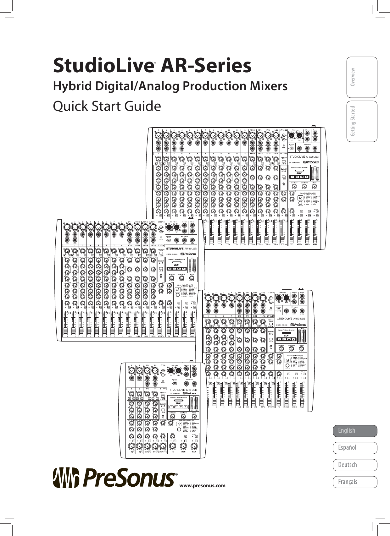 PreSonus Audio Electronics SLAR0801 Mixer User Manual