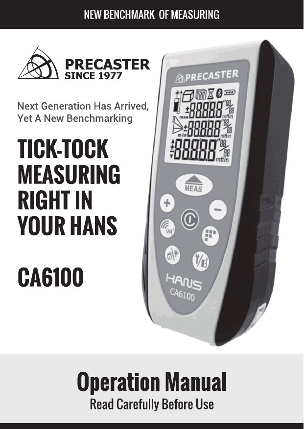 Precaster LB113100000001 Laser Distance Meter User Manual Manual