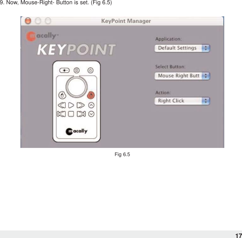9. Now, Mouse-Right- Button is set. (Fig 6.5)Fig 6.517