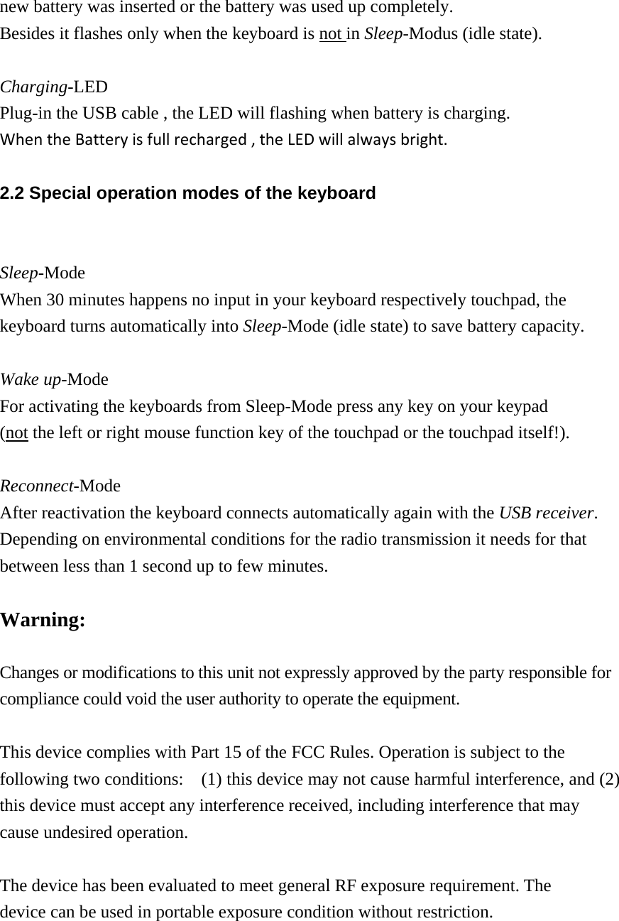 Page 4 of Precision Squared Technology 4571B01 VersaPoint Wireless Keyboard User Manual 1 Technical Description