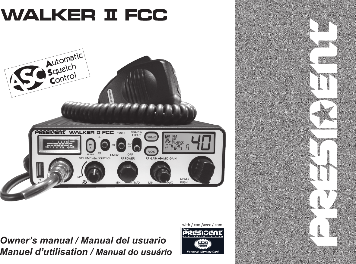 Owner’s manual / Manual del usuarioManuel d’utilisation / Manual do usuáriowith / con /avec / com