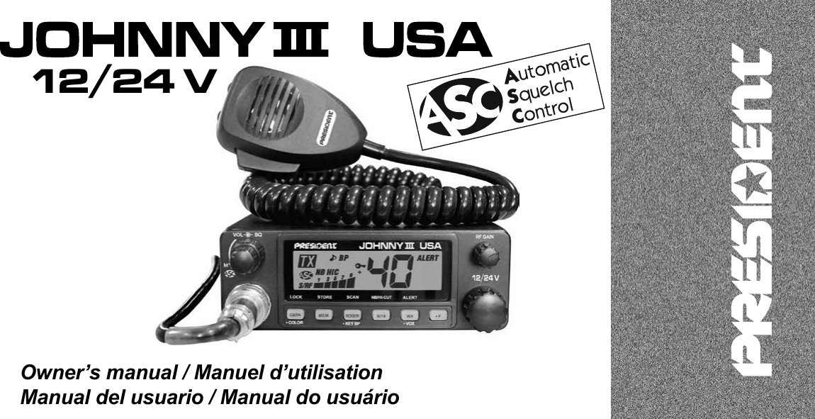 Owner’s manual / Manuel d’utilisationManual del usuario / Manual do usuário12/24 V