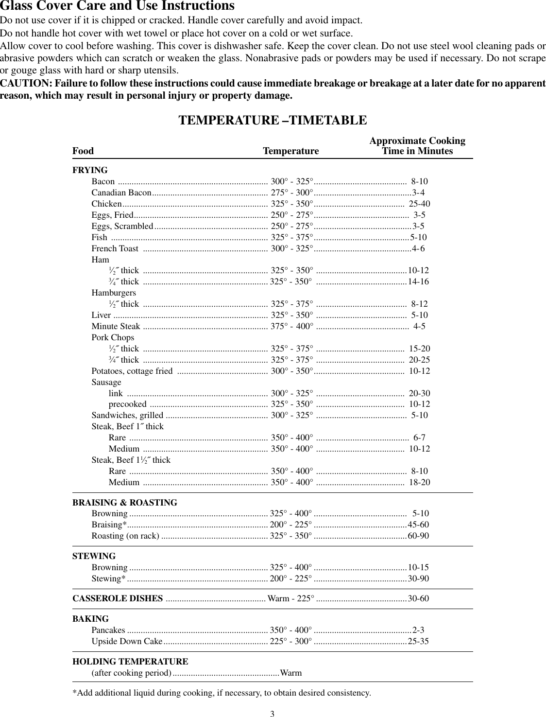 Page 3 of 4 - Presto Presto-16-Inch-Electric-Skillet-Users-Manual-  Presto-16-inch-electric-skillet-users-manual