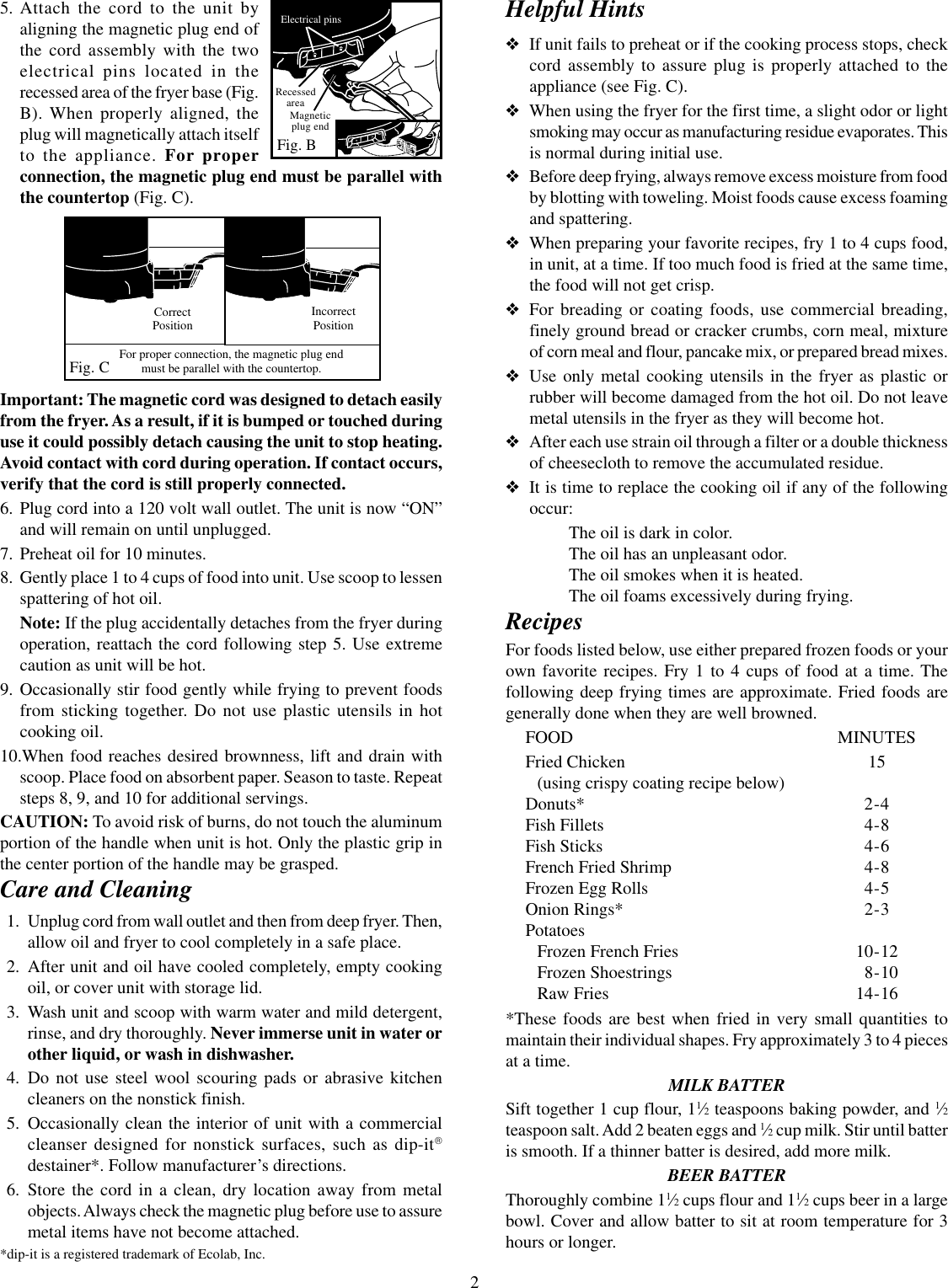 Page 2 of 3 - Presto Presto-Frydaddy-Electric-Deep-Fryer-Users-Manual- 72351_02_frydaddy  Presto-frydaddy-electric-deep-fryer-users-manual