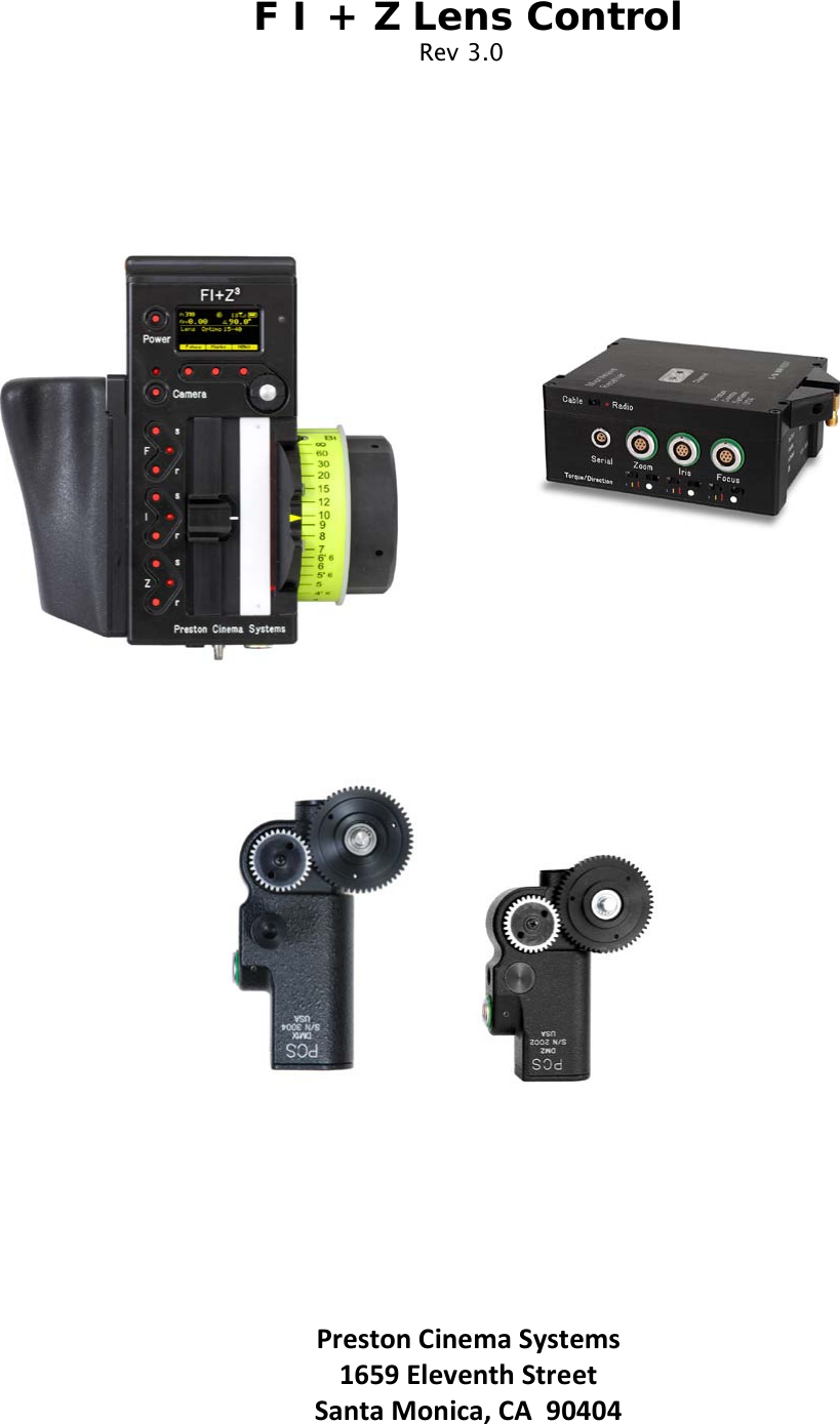 Preston Cinema Systems TR4 2.4 GHz Transceiver Module User Manual F I Z ...