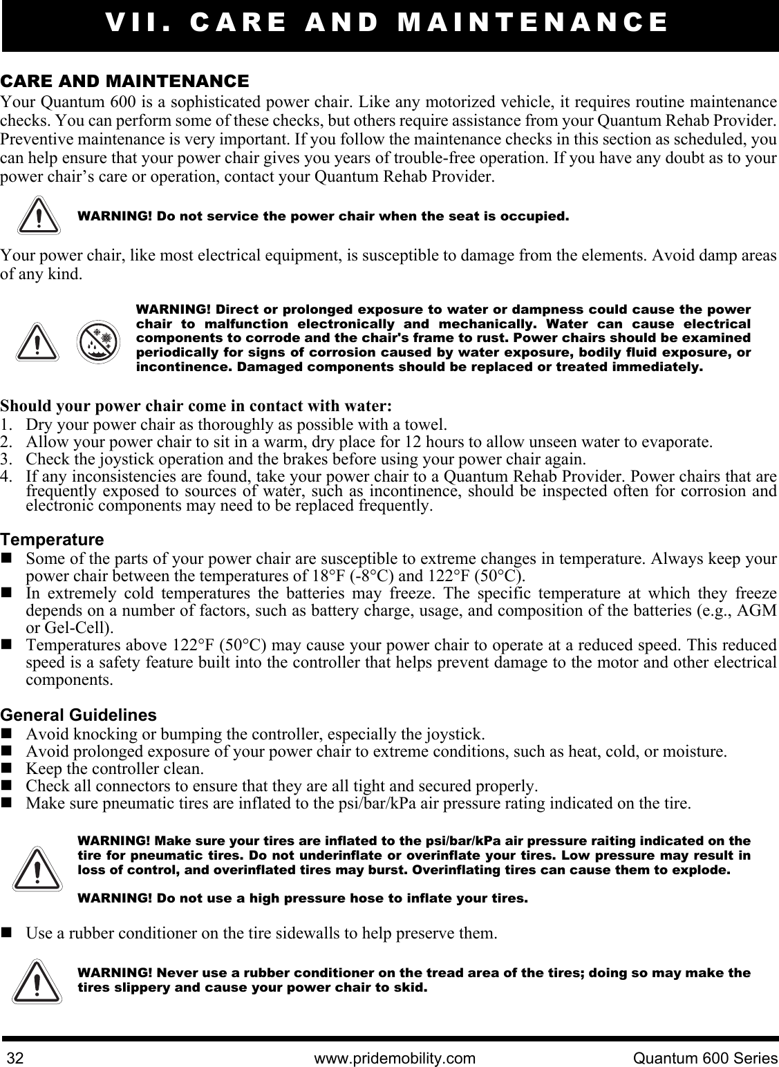 Pride Mobility Quantum 600 Sp User Manual 1003399 Us Q600