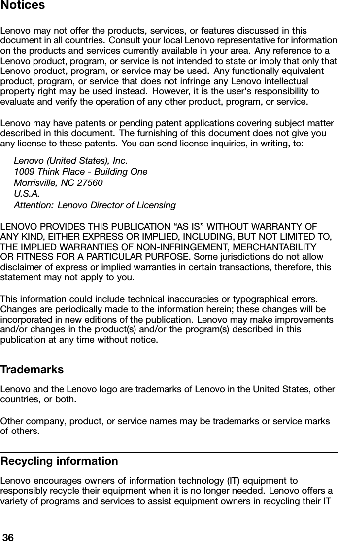Page 36 of Primax Electronics DMORFFHL-D Lenovo Wireless Dongle User Manual Manual