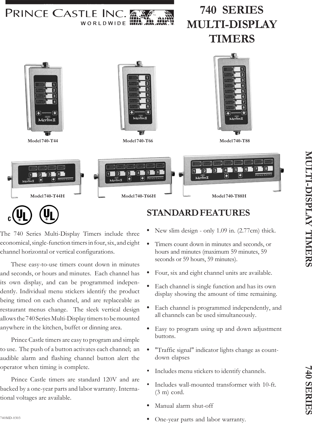 Prince Castle 740 T44 Users Manual Series MD